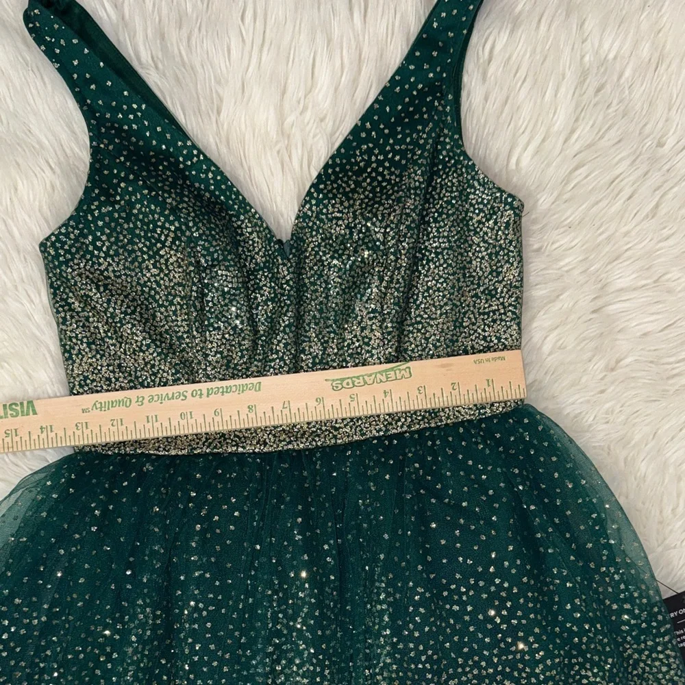 NWT Lulus Sparkling Green Tulle Party Dress for woman size S